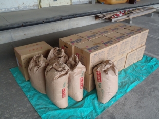 画像：熊本県に救援物資を発送しました。2