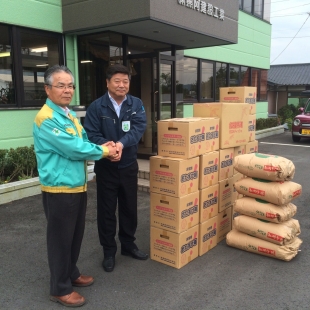 画像：熊本県に救援物資を発送しました。4